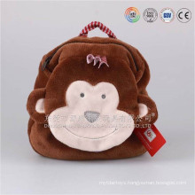 12 inches Cute Plush Brown Monkey Zoo Animal Backpack for Kids